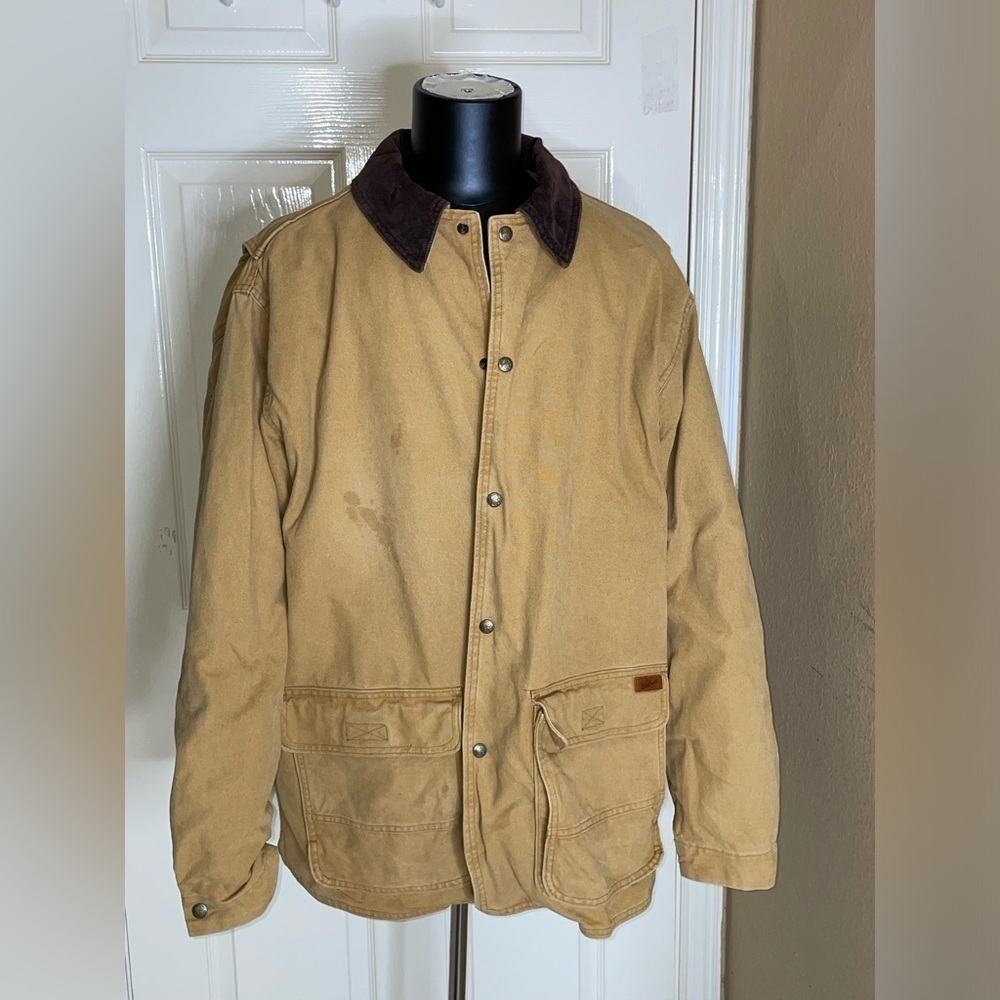 Woolrich Cotton Mens Chore Barn Jacket Canvas XL - Wool Blend Blanket Lined‌‌‌‌